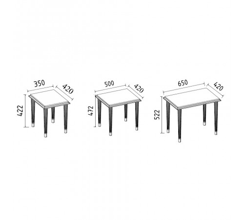Журнальный столик 3 в 1 Gravita (Гравита) GRAV-52